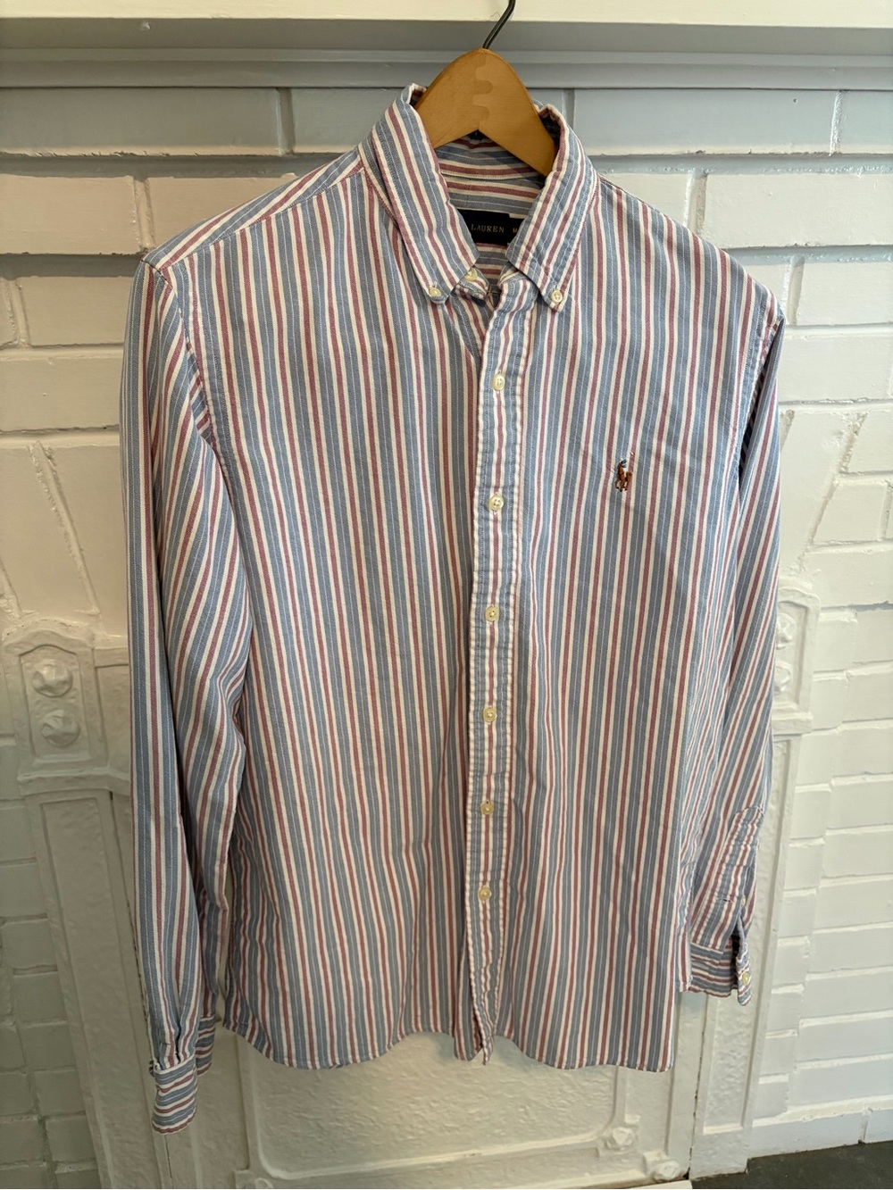 Ralph Lauren Multicolor Vertical Stripe Button-Down Shirt Sz M